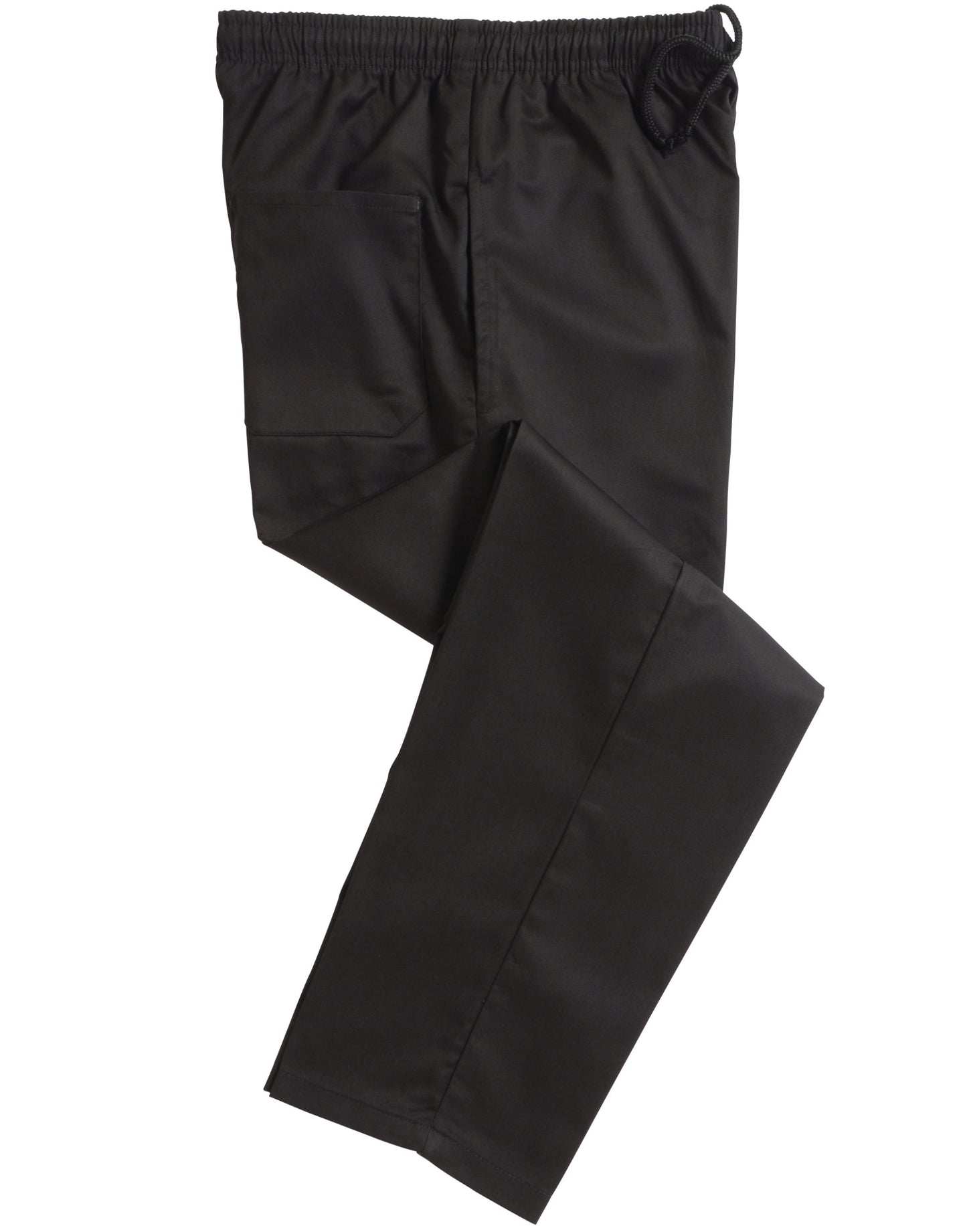 Unisex Elasticated Black Trouser - Black