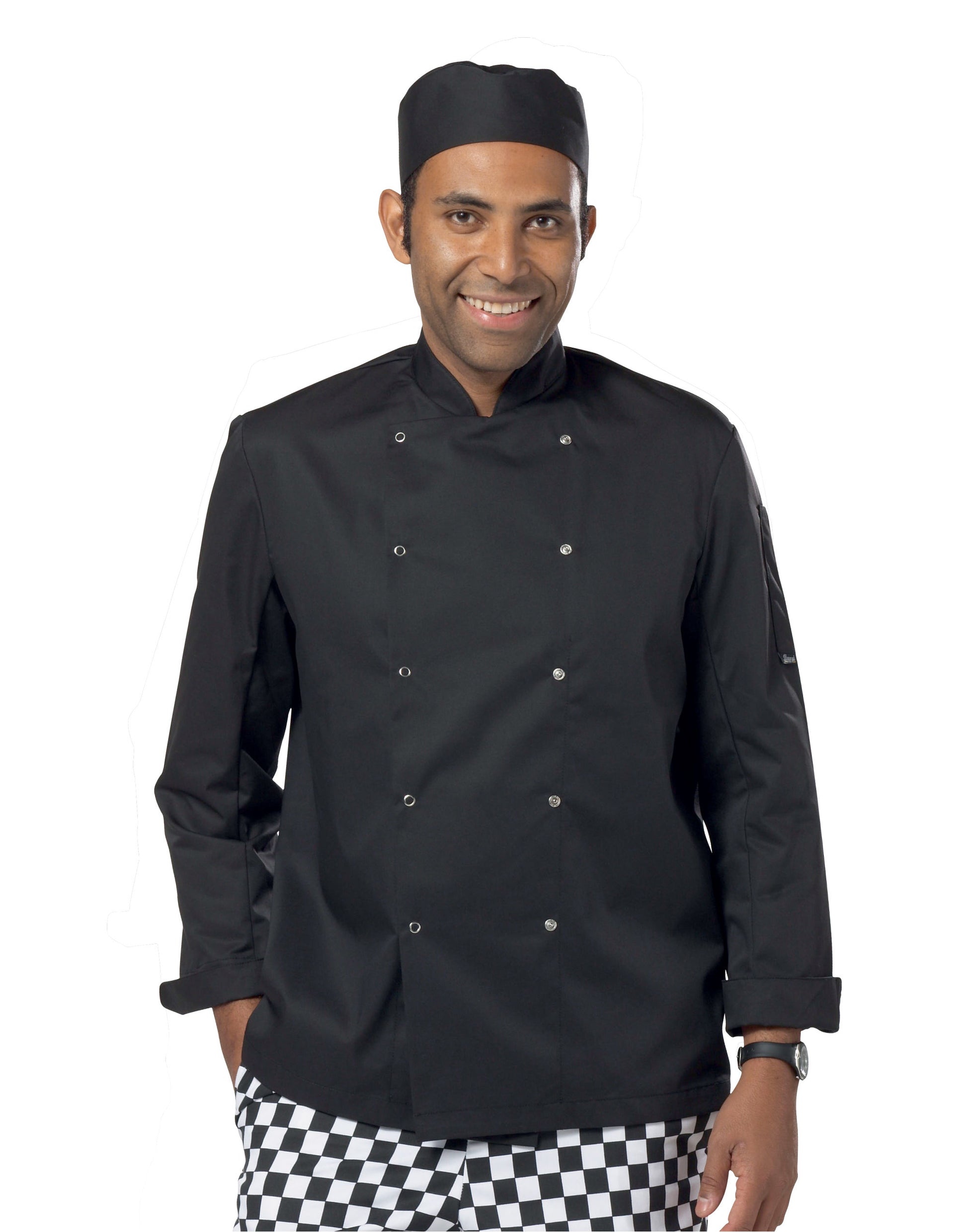 Long Sleeve Chef's Jacket (BK) - Black
