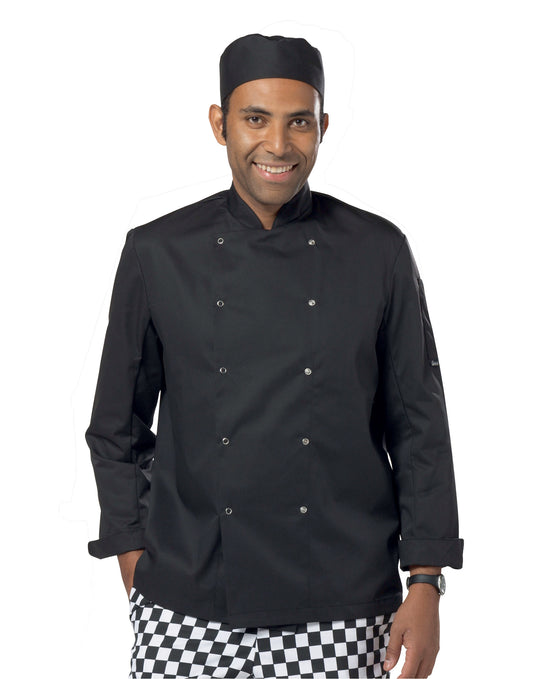 Long Sleeve Chef's Jacket (BK) - Black
