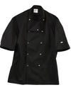 Short Sleeve Chef's Jacket - Black