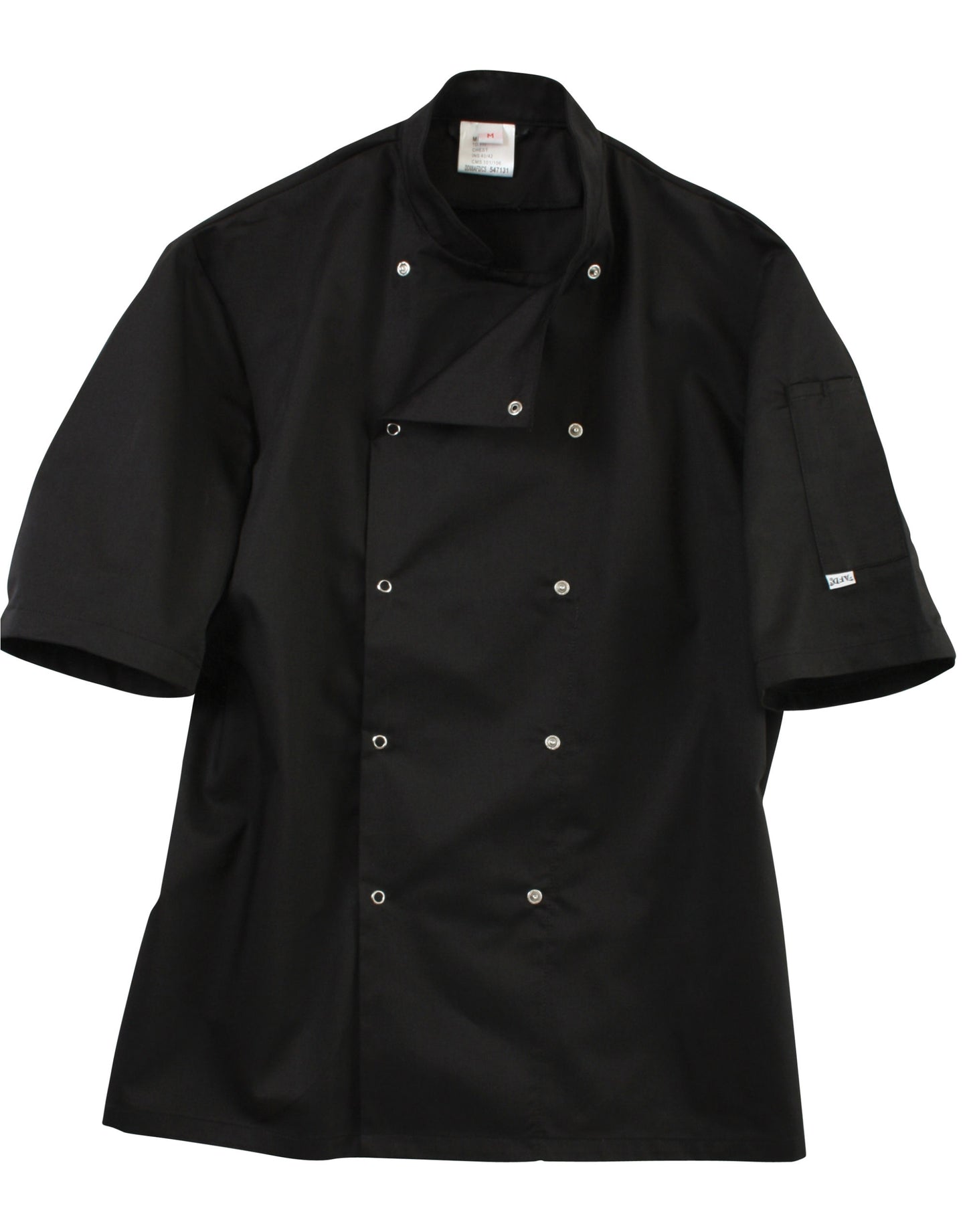 Short Sleeve Chef's Jacket - Black
