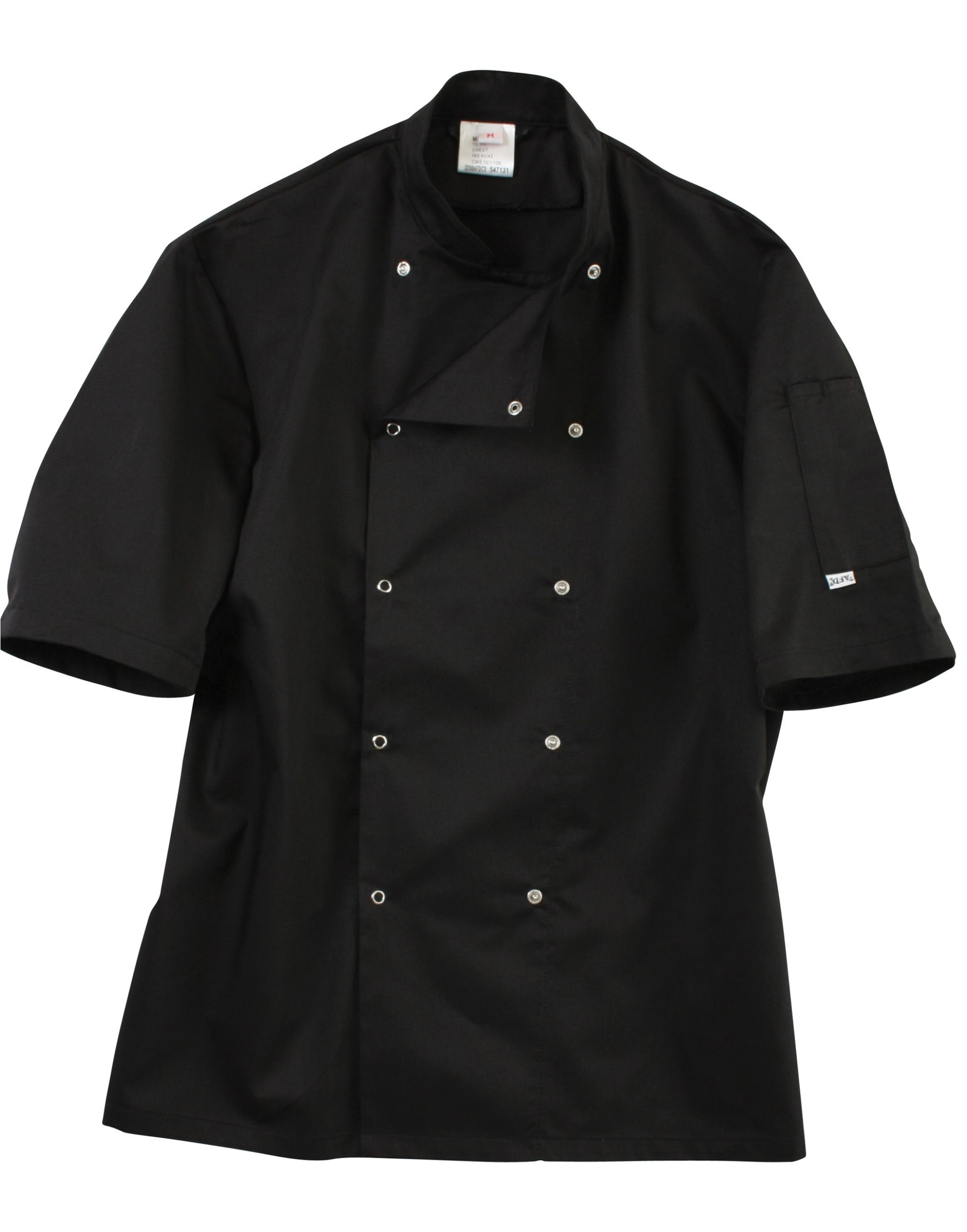 Short Sleeve Chef's Jacket - Black