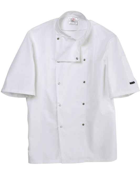 Short Sleeve Chef's Jacket - White
