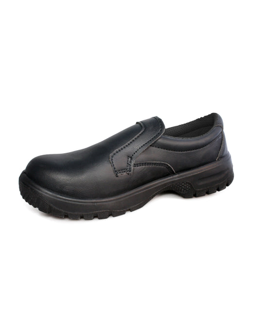 Comfort Grip Slip-On Safety Shoe - Black