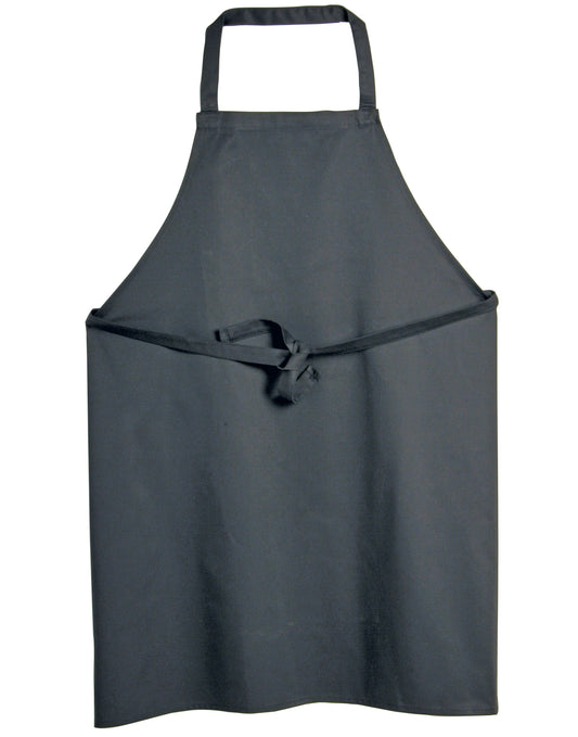 Bib Apron Without Pocket - Black