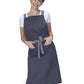 Cross Back Bib Apron - Storm Grey