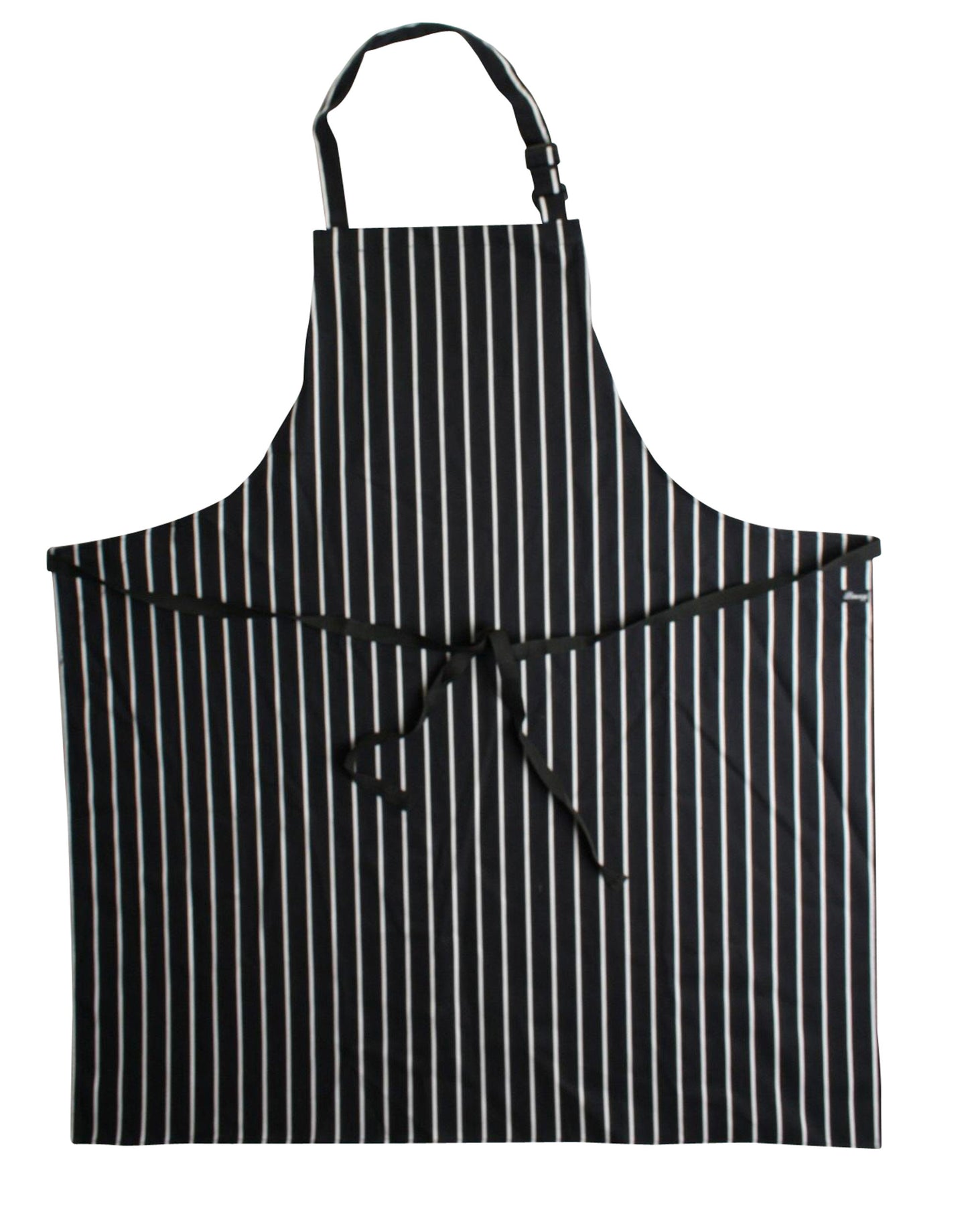 Large Cotton Striped Apron - Black/White