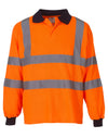 Hi-Vis Long Sleeve Polo Shirt - Hi Vis Orange