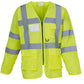 Hi-Vis Executive Long Sleeve Waistcoat - Hi-Vis Yellow