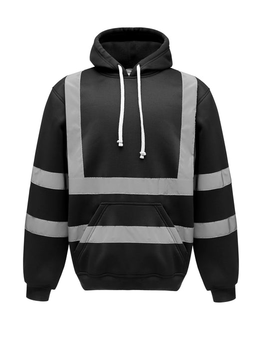Hi-Vis Pull-Over Hoodie - Black