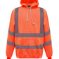 Hi-Vis Pull-Over Hoodie - Hi Vis Orange