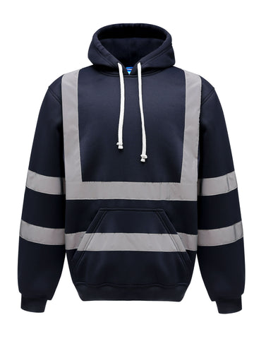 Hi-Vis Pull-Over Hoodie - Navy