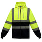 Hi-Vis Zipped Hoodie - Hi-Vis Yellow/Navy