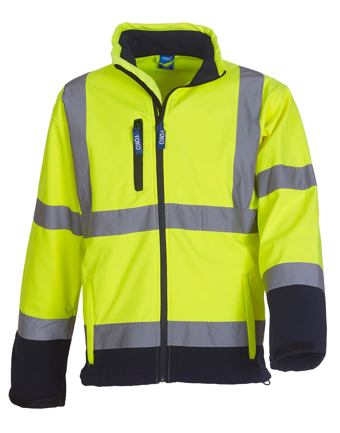 Hi-Vis Softshell Jacket - Hi-Vis Yellow/Navy