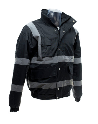 Hi-Vis Classic Bomber Jacket - Black