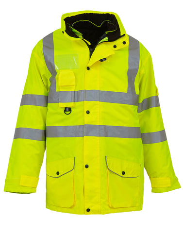 Hi-Vis Multi-Function 7-in-1 Jacket - Hi Vis Yellow