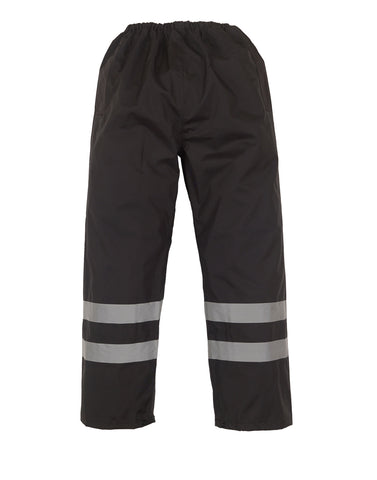 Hi-Vis Waterproof Over Trousers - Black