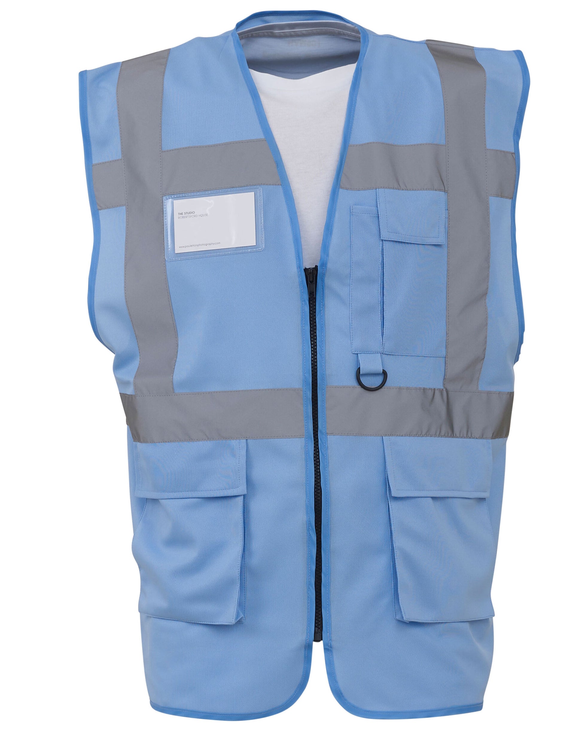 Hi-Vis Executive Waistcoat - Sky Blue