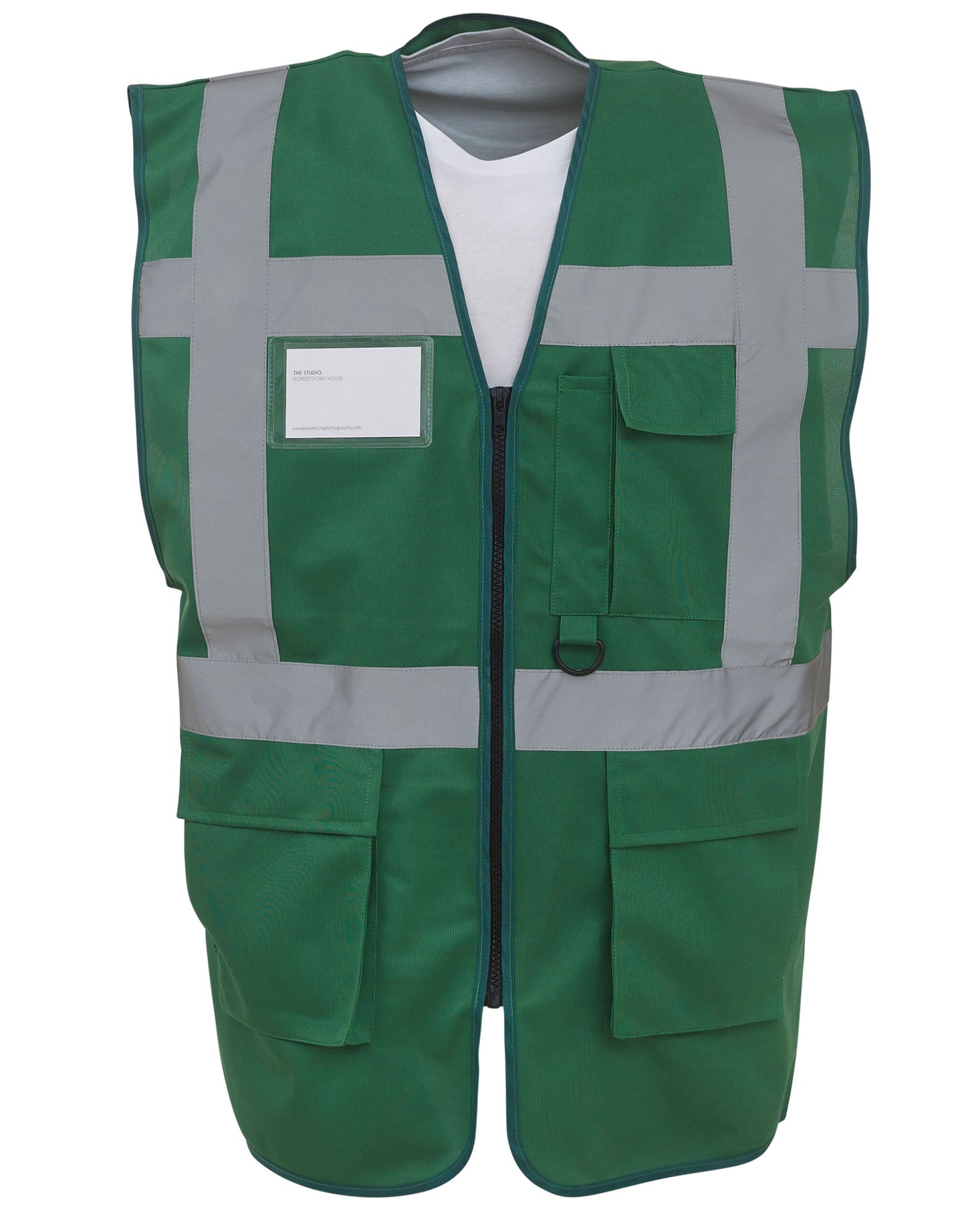 Hi-Vis Executive Waistcoat - Paramedic Green