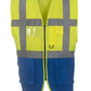Hi-Vis Executive Waistcoat - Hi Vis Yellow/Royal Blue