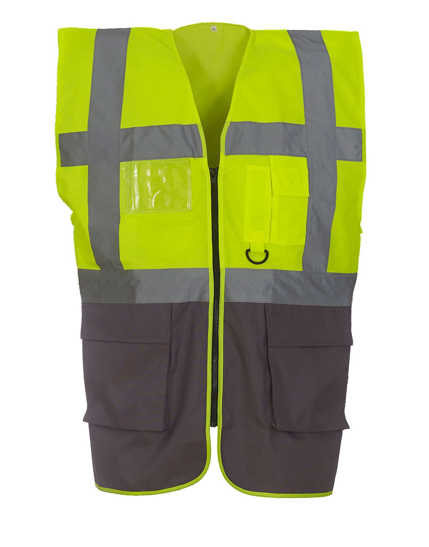 Hi-Vis Executive Waistcoat - Hi Vis Yellow/Grey