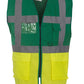 Hi-Vis Executive Waistcoat - Green/Hi Vis Yellow