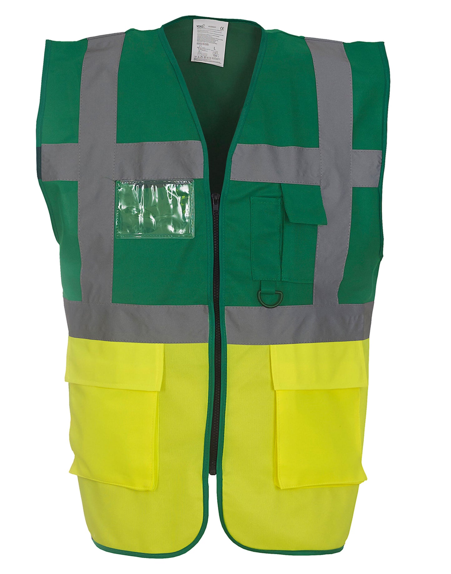 Hi-Vis Executive Waistcoat - Green/Hi Vis Yellow