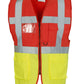 Hi-Vis Executive Waistcoat - Red/Hi Vis Yellow