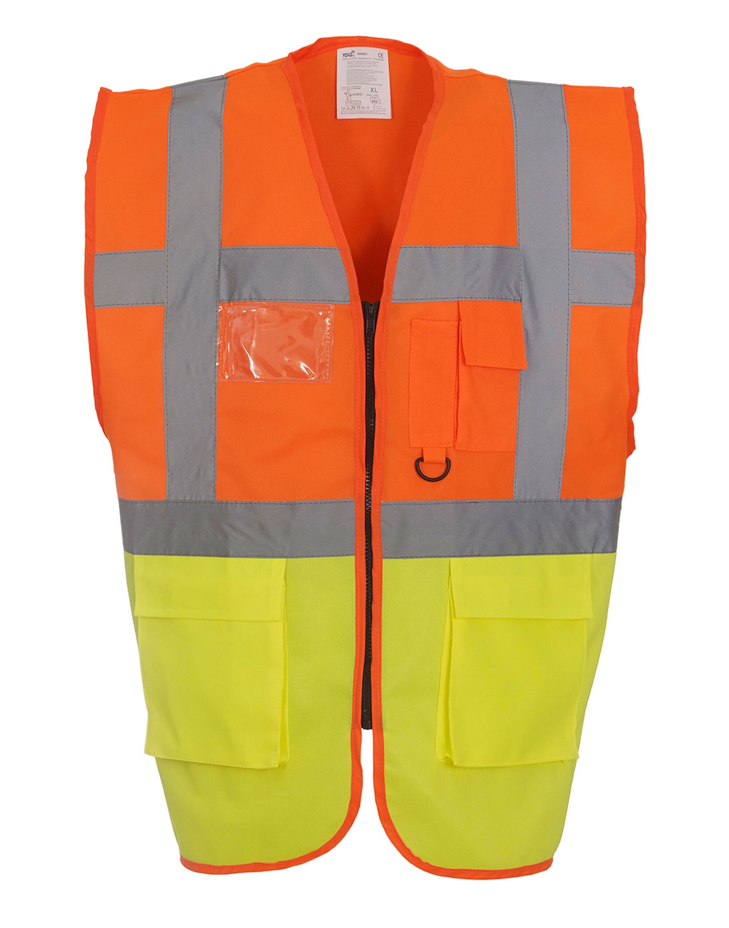 Hi-Vis Executive Waistcoat - Hi Vis Orange/Hi Vis Yellow