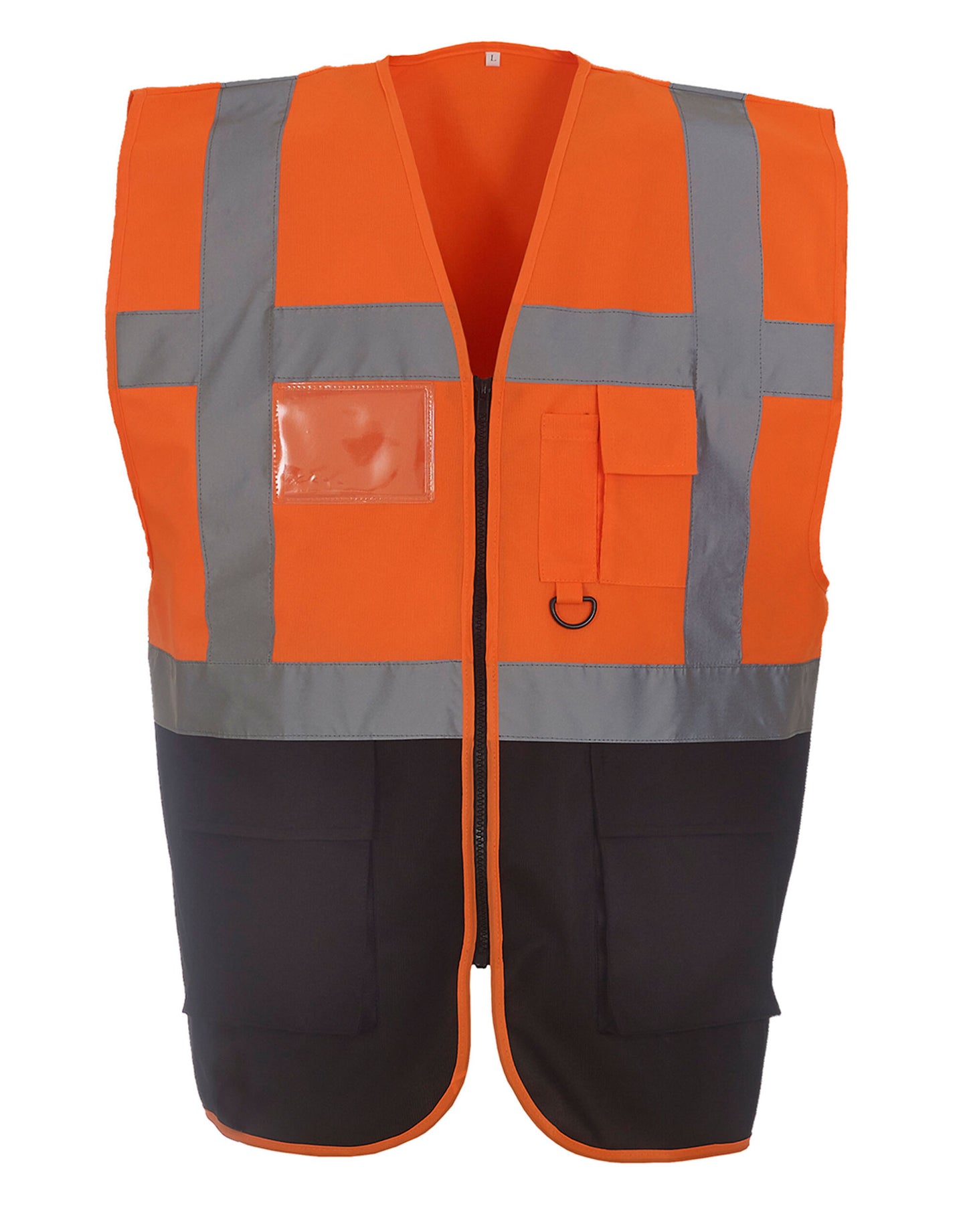 Hi-Vis Executive Waistcoat - Orange/Black