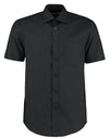 Classic Fit Short Sleeve Business Shirt - Black