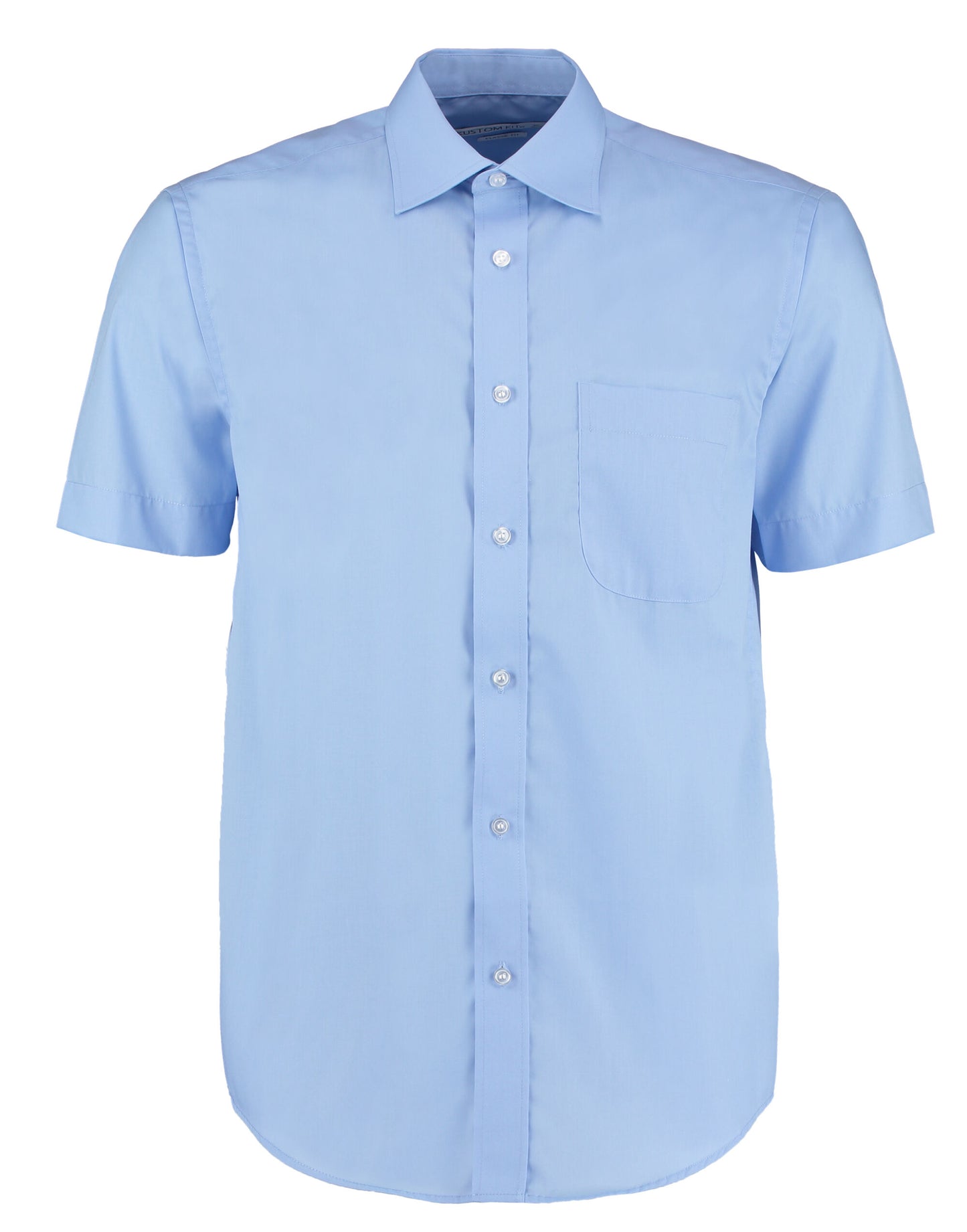 Classic Fit Short Sleeve Business Shirt - Light Blue