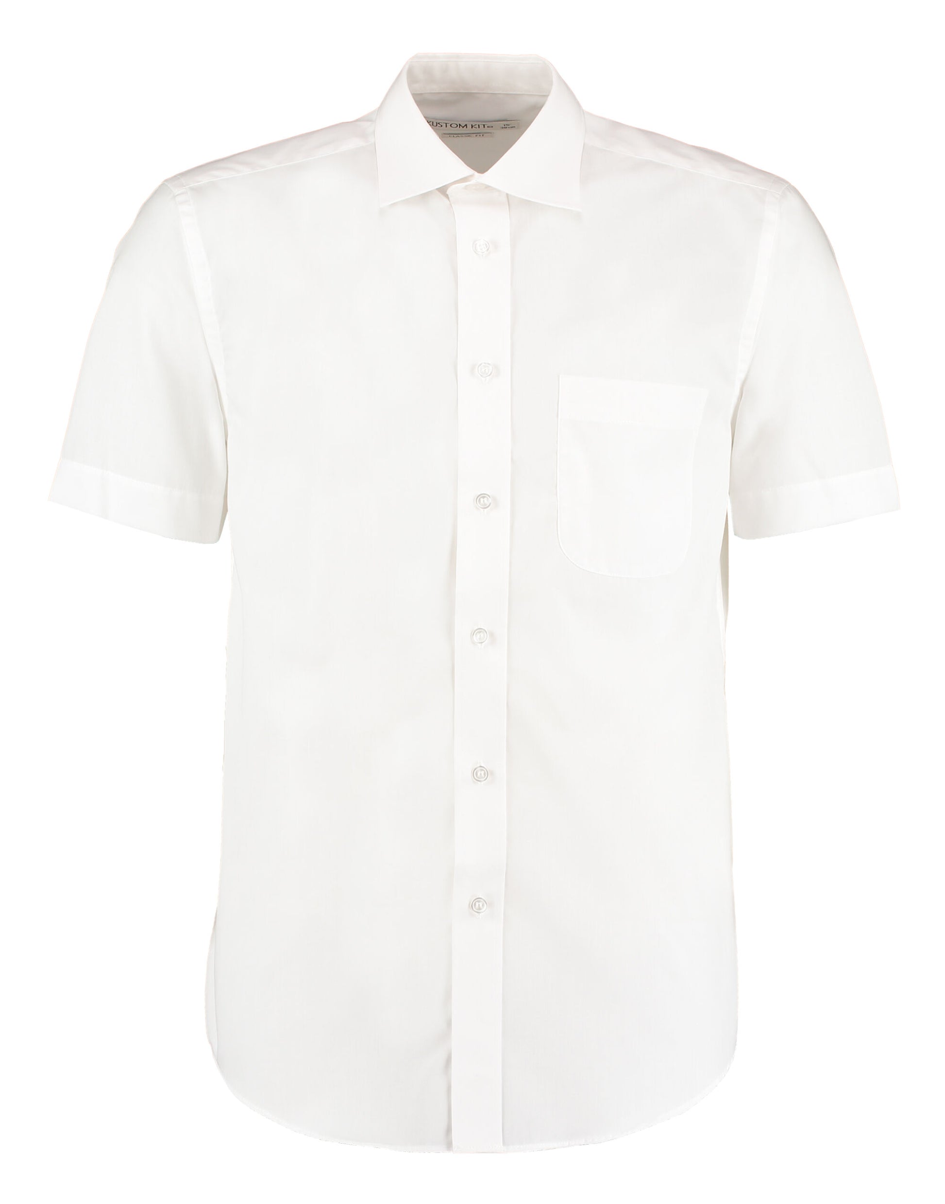 Classic Fit Short Sleeve Business Shirt - White