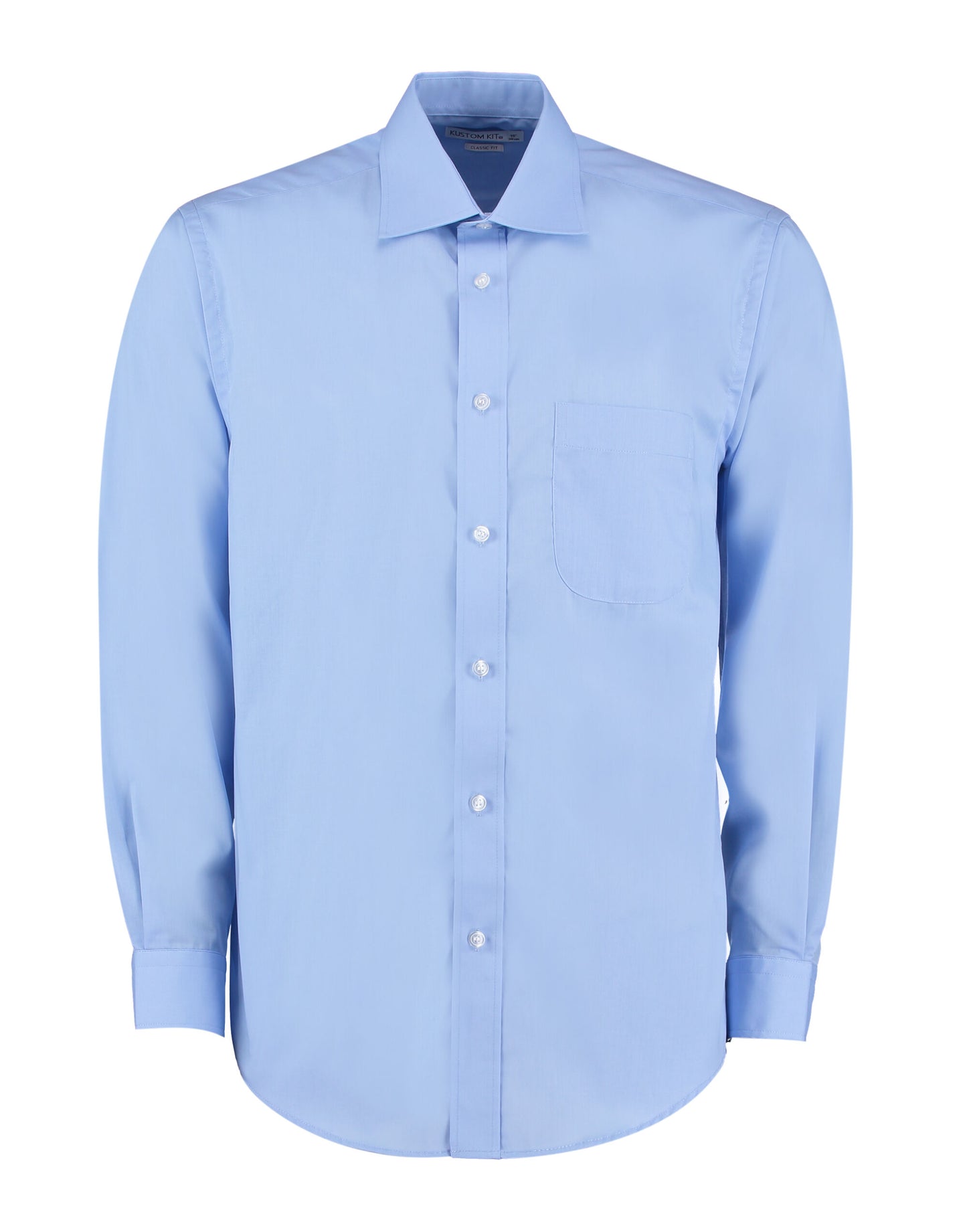 Classic Fit Long Sleeve Business Shirt - Light Blue