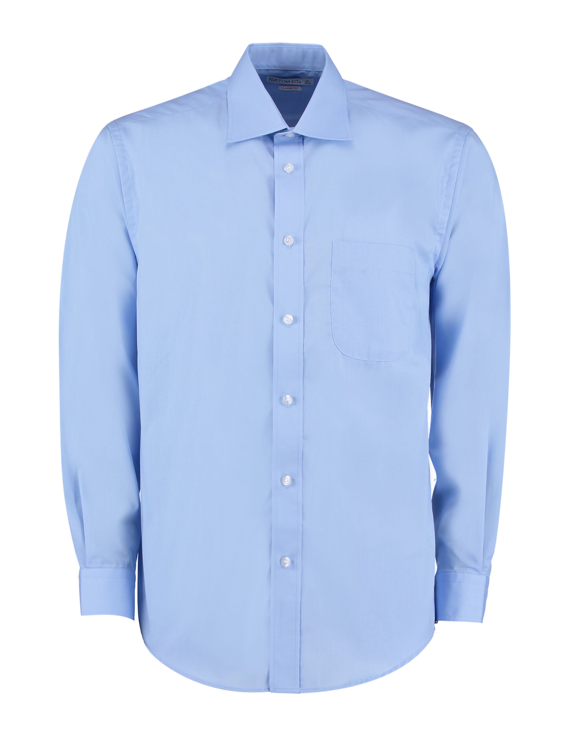 Classic Fit Long Sleeve Business Shirt - Light Blue