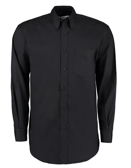 Classic Fit Long Sleeve Premium Oxford Shirt - Black