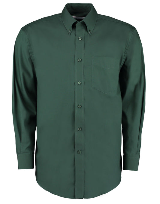 Classic Fit Long Sleeve Premium Oxford Shirt - Bottle Green