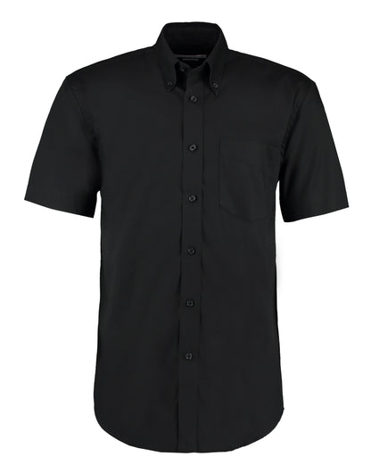 Classic Fit Short Sleeve Premium Oxford Shirt - Black