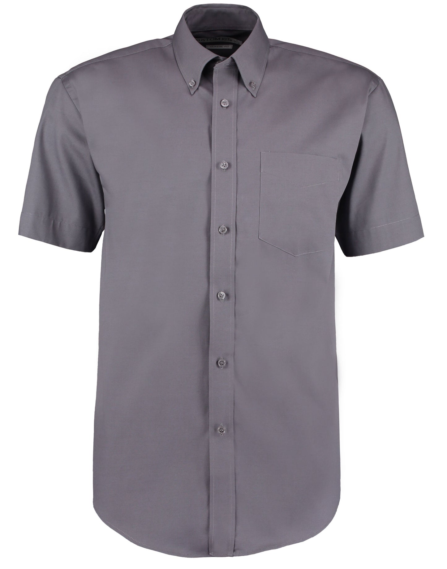 Classic Fit Short Sleeve Premium Oxford Shirt - Charcoal