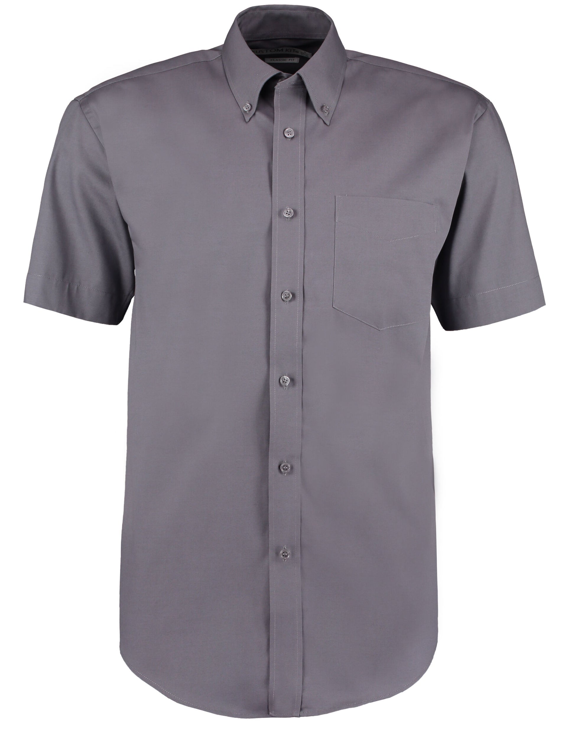 Classic Fit Short Sleeve Premium Oxford Shirt - Charcoal