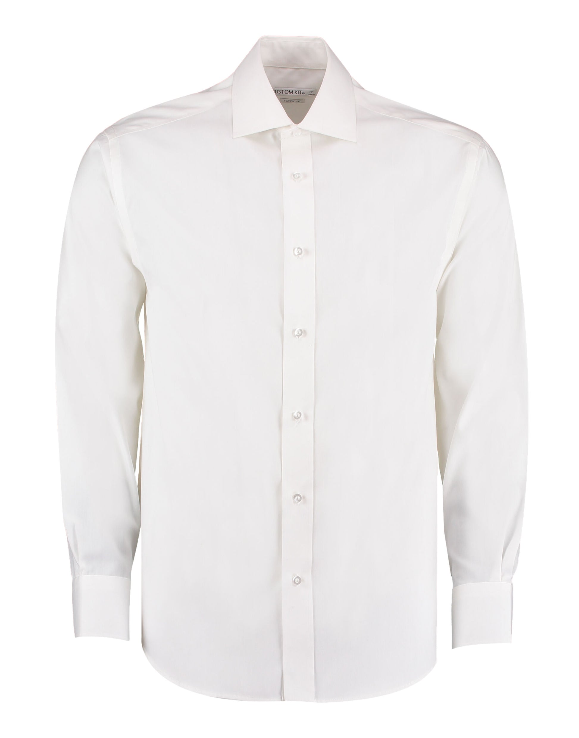 Classic Fit Long Sleeve Cutaway Collar Premium Oxford Shirt - White