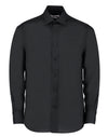 Tailored Fit Long Sleeve Business Shirt - Black
