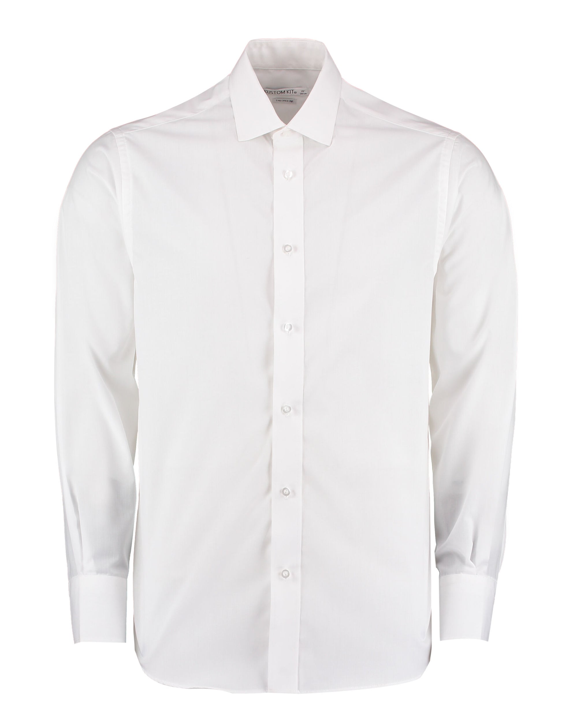 Tailored Fit Long Sleeve Business Shirt - White