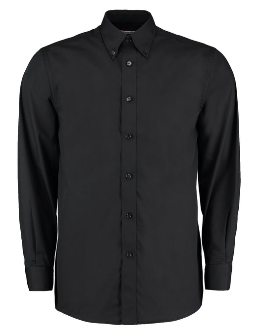 Classic Fit Long Sleeve Workforce Shirt - Black