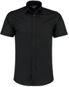 Tailored Fit Short Sleeve Poplin Shirt - Black