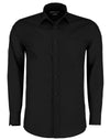 Tailored Fit Long Sleeve Poplin Shirt - Black