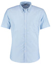 Slim Fit Short Sleeve Workwear Oxford Shirt - Light Blue