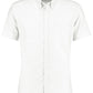 Slim Fit Short Sleeve Workwear Oxford Shirt - White