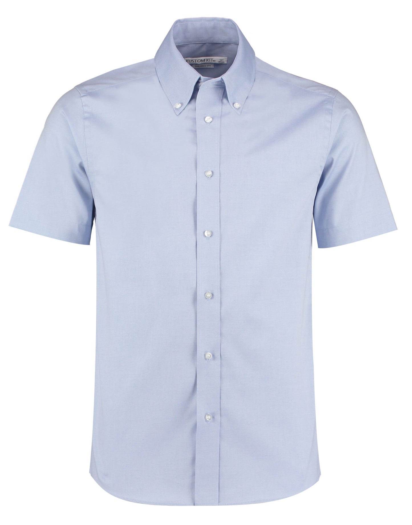 Tailored Fit Short Sleeve Premium Oxford Shirt - Light Blue