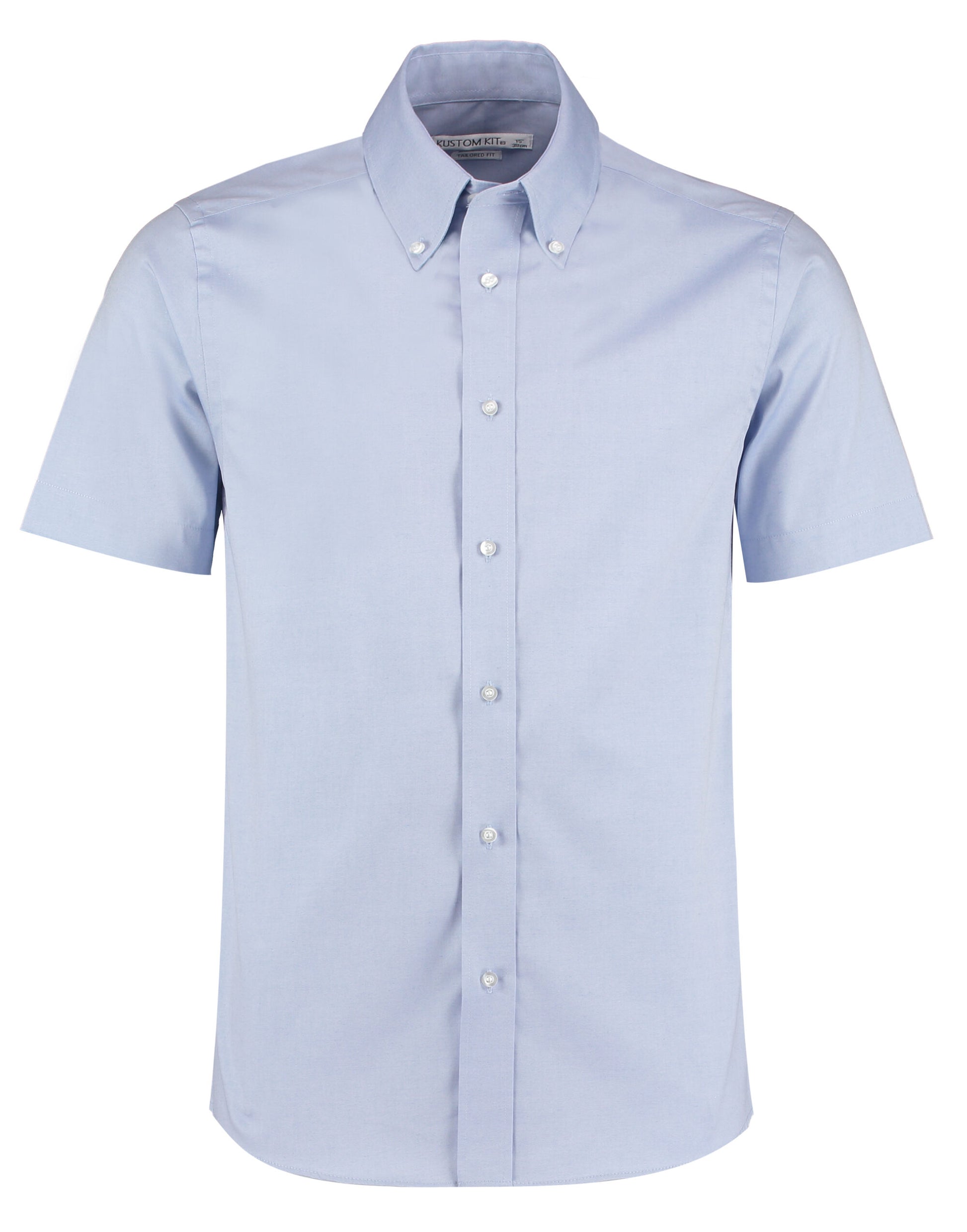 Tailored Fit Short Sleeve Premium Oxford Shirt - Light Blue